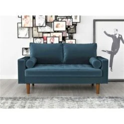 Mac Loveseat - Black -Baxton Acme Shop 1635ac17 fefd 4998 a4aa b38b6bea0f82