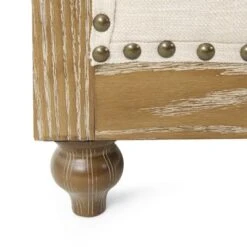 Voll Fabric Club Chairs (Set Of 2) By Christopher Knight Home - Dark Brown/ Beige -Baxton Acme Shop 16a75009 1383 44e8 942c 1f192647f214