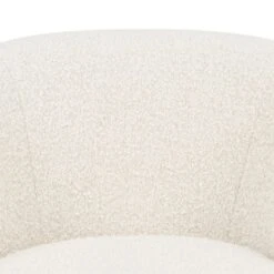 Poly And Bark Alma Swivel Lounge Chair - Crema White Boucle -Baxton Acme Shop 16f3a8ff 9454 4714 8d88 28eb7b54a592