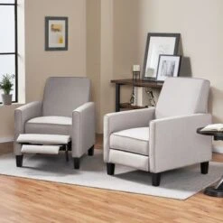 Darvis Recliners (Set Of 2) By Christopher Knight Home - Light Gray + Dark Brown 36 Darvis Recliners (Set Of 2) By Christopher Knight Home - Light Gray + Dark Brown -Baxton Acme Shop 178c1b2c 11d5 4c47 93f1 9d9042769f42