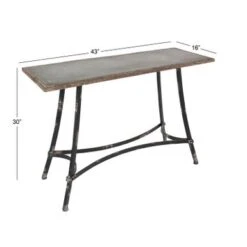 Brown Iron Farmhouse Console Table 30 X 43 X 16 - Brown - Metal 15 Brown Iron Farmhouse Console Table 30 X 43 X 16 - Brown - Metal -Baxton Acme Shop 17b1afed 82cd 407a 9b66 641240e3bea8