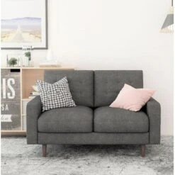 Cordell Loveseat - Red -Baxton Acme Shop 18011d41 64a7 4e71 89ea 8bfe87fa3867