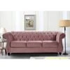 Kemos Velvet Chesterfield 2-Piece Set-Chair And Sofa - Rose -Baxton Acme Shop 181a88fc e401 44da 8361 0ec3a7c5bb9d