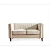 Line Tufted Square Design Loveseat - Beige -Baxton Acme Shop 19680d15 25a3 4b94 8792 4004f366e309