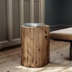 COSIEST Indoor Faux Wood Tree-Trunk Log Stool - 1pc - Light Brown -Baxton Acme Shop 1969b8ce ea95 4f1e a5ab f0d13c1cc293