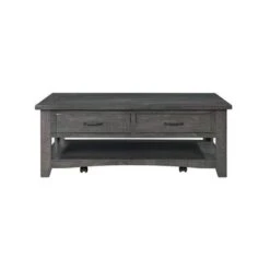 Wooden Coffee Table With Two Spacious Drawers, Gray - Wood 9 Wooden Coffee Table With Two Spacious Drawers, Gray - Wood -Baxton Acme Shop 198034e4 cd76 43ce 9b14 d3af444e2afb