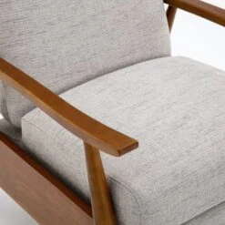 Taylor Wood Arm Push Back Recliner In Performance Fabric By Greyson Living - Sea Oat -Baxton Acme Shop 19878917 964a 4aa4 b0c2 5696e49e2a1b