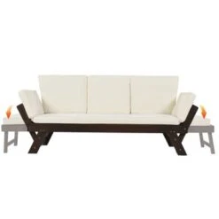Clihome Outdoor Wooden Adjustable Daybed Sofa Chaise Lounge With Cushions - Beige 34 Clihome Outdoor Wooden Adjustable Daybed Sofa Chaise Lounge With Cushions - Beige -Baxton Acme Shop 1ae1e238 aeed 461c b716 1495bb00571b
