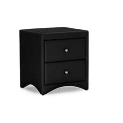 Urban Designs Dorian Faux Leather Upholstered Modern Nightstand - White -Baxton Acme Shop 1b7af878 6bd5 4fd8 b4e9 08860e58740d