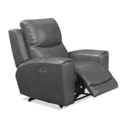 Copper Grove Fyti Top Grain Leather Power Reclining Chair - Grey
