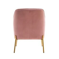 Porthos Home Kori Accent Chair, Velvet Upholstery, Gold Chrome Legs - Blue -Baxton Acme Shop 1c4709a6 43d8 4969 9ecc 964649e33346
