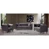 Roberta Velvet 3-Piece Set-Loveseat Sofa & Chair - Grey -Baxton Acme Shop 1d78ace9 7a2a 40fb 994f ed5a47f969ba