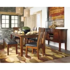 Medium Brown Ralene Large Upholstered Dining Room Bench -Baxton Acme Shop 1e3d1a44 3b62 4421 a637 0a5cd5f3869c