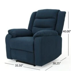 Adrianne Fabric Power Recliner Club Chair By Christopher Knight Home - Blue -Baxton Acme Shop 1e60de40 dc05 48f0 8457 26a30de0d38a