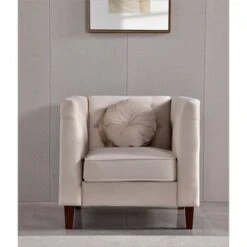 Fancher Kittleson Classic Chesterfield Chair - Black -Baxton Acme Shop 1e8827be 9619 4380 a06d f199c2f030ee