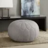 Grey Kelsey Round Pouf Ottoman