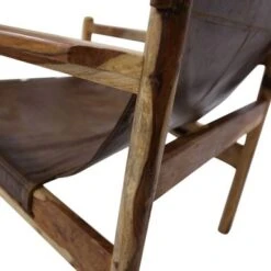Handmade Wanderloot Genoa Solid Sheesham And Leather Sling Chair (India) - Indian Rosewood -Baxton Acme Shop 1f3cd672 0e09 4c81 a3c4 10433be57043
