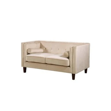Kittleson 60'' Velvet Tuxedo Arm Loveseat - Grey 13 Kittleson 60'' Velvet Tuxedo Arm Loveseat - Grey - Image 11
