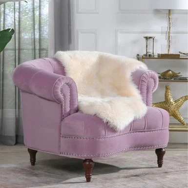 La Rosa Victorian Tufted Upholstered Accent Chair - Opal Grey Velvet 6 La Rosa Victorian Tufted Upholstered Accent Chair - Opal Grey Velvet - Image 4