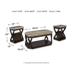 Radilyn Occasional Table Set (3/CN) -Baxton Acme Shop 22d84fc2 7fa5 4581 b946 7a3100fe232c