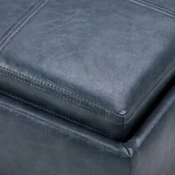 WYNDENHALL Townsend 17 Inch Wide Contemporary Square Storage Ottoman - Distressed Saddle Brown -Baxton Acme Shop 232b378c f49f 4df3 a9ce 8a5eedd11459