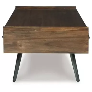 Brown Calmoni Rectangular Cocktail Table 6 Brown Calmoni Rectangular Cocktail Table - Image 4