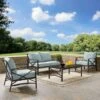 Kaplan Collection Oiled Bronze Steel 4-piece Outdoor Seating Set -Baxton Acme Shop 23a238d9 0ce0 4c26 9bfa 6cdc06c1b9cb