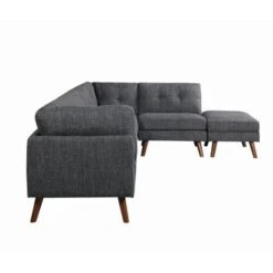 Churchill Rectangular Ottoman Dark Grey -Baxton Acme Shop 23f99a13 3dc6 4dc8 af9a f095a6b7d843