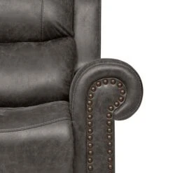 Copper Grove Dilsen Extra Large Rolled Arm Rocker Recliner Chair - Saddle Brown -Baxton Acme Shop 248fcaa8 7e6e 4e85 acb9 07fb22d618bf