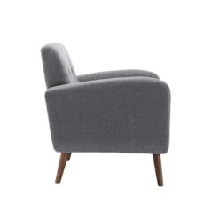 Porthos Home Suri Accent Chair, Fabric Or PU Upholstery, Rubberwood Legs - Blue Fabric -Baxton Acme Shop 25507260 c839 42e9 8288 73106b0701f8