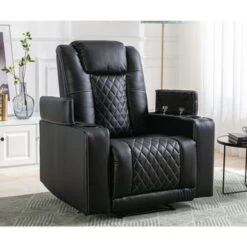 Electric Power Recliner Chair With USB Ports And Cup Holders - Black -Baxton Acme Shop 262009a1 1efe 4470 aba3 c44e6662ef1c