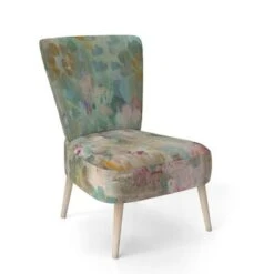 Designart "Flower Shower III" Upholstered Farmhouse Accent Chair - Arm Chair - Arm Chair -Baxton Acme Shop 266fad79 7b8d 4e43 b0c6 c895ce8b74d9