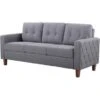 Gabrielo 76.8'' Linen Square Arm Sofa - Dark Grey -Baxton Acme Shop 26ada3c2 bcfd 4f7e 8b8e 8b1a2a2c19c6