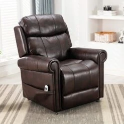 Lukas Faux Leather Lift Chair With Massage By Greyson Living - Navy Blue -Baxton Acme Shop 26f7cdbb da81 4a6e 8b9b 53ef088b56a6