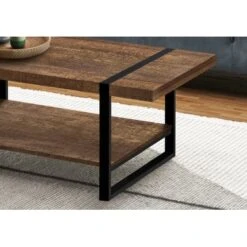 Coffee Table/ Accent/ Cocktail/ Rectangular/ Living Room/ 48"L/ Metal/ Laminate/ Brown/ Black/ Contemporary/ Modern -Baxton Acme Shop 27a1ece6 19d1 4772 bff8 1a721eb7ae96