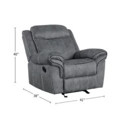 Velvet Upholstered Glider Recliner - Grey 19 Velvet Upholstered Glider Recliner - Grey -Baxton Acme Shop 27f21eaf baf3 426e b05e c5a1bf950b32