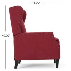 Wescott Contemporary Recliners (Set Of 2) By Christopher Knight Home - Deep Red + Dark Brown -Baxton Acme Shop 285c7c22 4ce8 4a0e 901a 98b1e89981a7