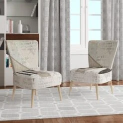 Designart "French Bird Flea Market III" Upholstered Farmhouse Accent Chair - Arm Chair - Arm Chair -Baxton Acme Shop 286fdc3e 2005 4e07 a8cd 1b7b7b9de688