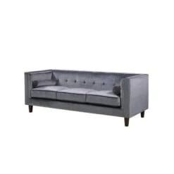 Kittleson 83'' Velvet Square Arm Sofa - Ivory -Baxton Acme Shop 297eb82b 84d9 4574 9108 17e46157777e