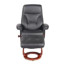 Almond Genuine Leather Recliner And Ottoman - Cognac -Baxton Acme Shop 29a1a26f 885e 45ce b20e 8b660cf73cc3