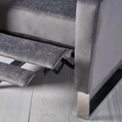 Brightwood High Leg Push-back Recliner With Stainless Steel Legs By Christopher Knight Home - Gray, Silver -Baxton Acme Shop 2aaa133b 344f 4211 9132 312f6baa788c