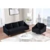 Merax 2 Piece Mordern Velvet Armchair And Sofa Sets - Black -Baxton Acme Shop 2b94f261 38c9 4bae 98cd 74bd89122698