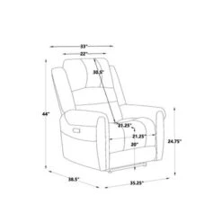 Lazell Genuine Top Grain Leather Power Recliner - Brown -Baxton Acme Shop 2c42b254 ce52 4c50 bafc d5e1867aa2b5