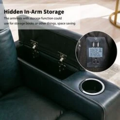 Electric Power Recliner Chair With USB Ports And Cup Holders - Black -Baxton Acme Shop 2cad04e6 6c80 43b7 af1d a2704338079c