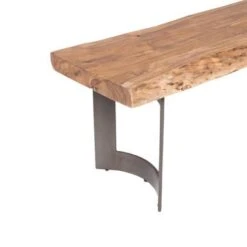 Aurelle Home Solid Live Edge Farmhouse Bench - Brown -Baxton Acme Shop 2cdbbc91 f592 4fd8 8911 45d549c9f7be