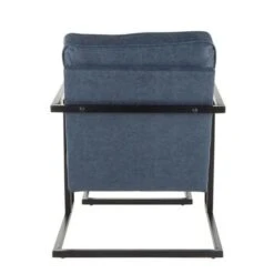 Roman Industrial Faux Leather Lounge Chair & Ottoman Set - N/A - Grey -Baxton Acme Shop 2e52de61 44db 4776 8d2d 103442a86c81