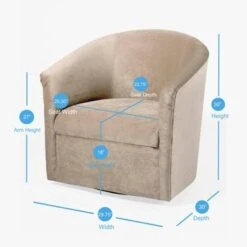 Ellery Modern Microfiber Swivel Accent Chair By Greyson Living - Ash Grey -Baxton Acme Shop 2e9d7613 29b9 4f36 8ce1 7737f4632491