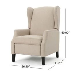 Wescott Wingback Pushback Recliner By Christopher Knight Home - Gray Moss -Baxton Acme Shop 2f38512a 54bc 48c6 823f 9967dc478c52