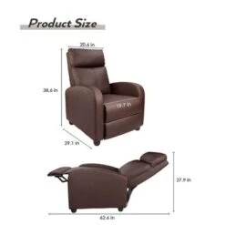 Homall Massage Recliner PU Faux Leather Home Theater Recliner With Padded Seat - Black -Baxton Acme Shop 2f9a690b c47f 4914 b3f8 341b2ebde68f