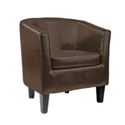 Copper Grove Arisaig Bonded Leather Tub Chair - Black -Baxton Acme Shop 30794ffc b1e6 4741 9e96 99a560385d4e
